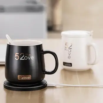 

Smart Wireless Heating Coffee Mugs Home Office Stable 55 Centigrade Milk Mug Coffee Cups With Wireless Charger