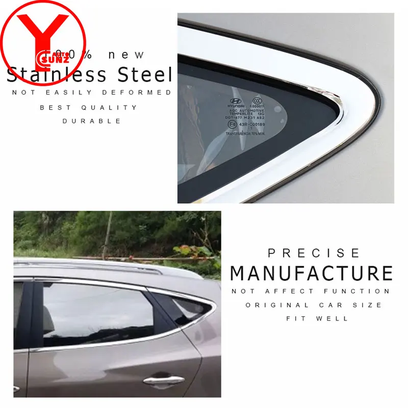2009- накладки на окна автомобиля из нержавеющей стали для hyundai ix35 аксессуары наклейки для hyundai ix35 2010 2013 YCSUNZ