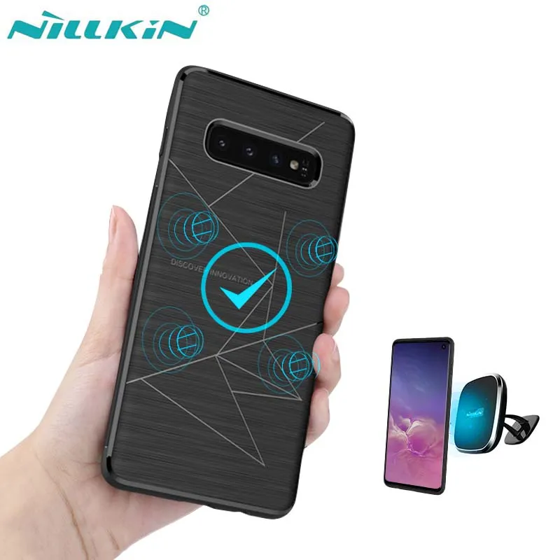 

For Samsung Galaxy S10 S10 Plus Phone Case NILLKIN Magnetic Qi Wireless Charger Charging Receiver Back Cover for Galaxy S10 S10+
