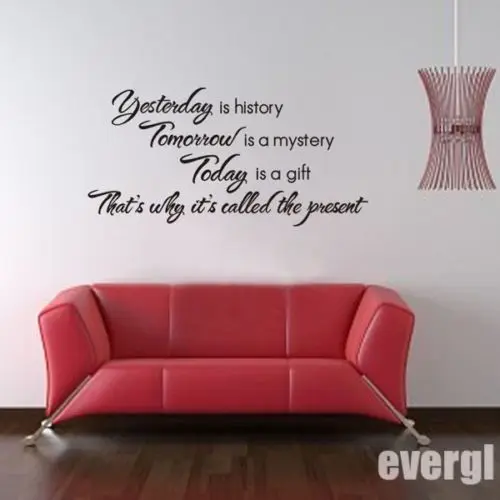 

DIY Quote Tommorrow is Mystery Today Gift Art Wall Sticker Vinyl Deca Decor UK