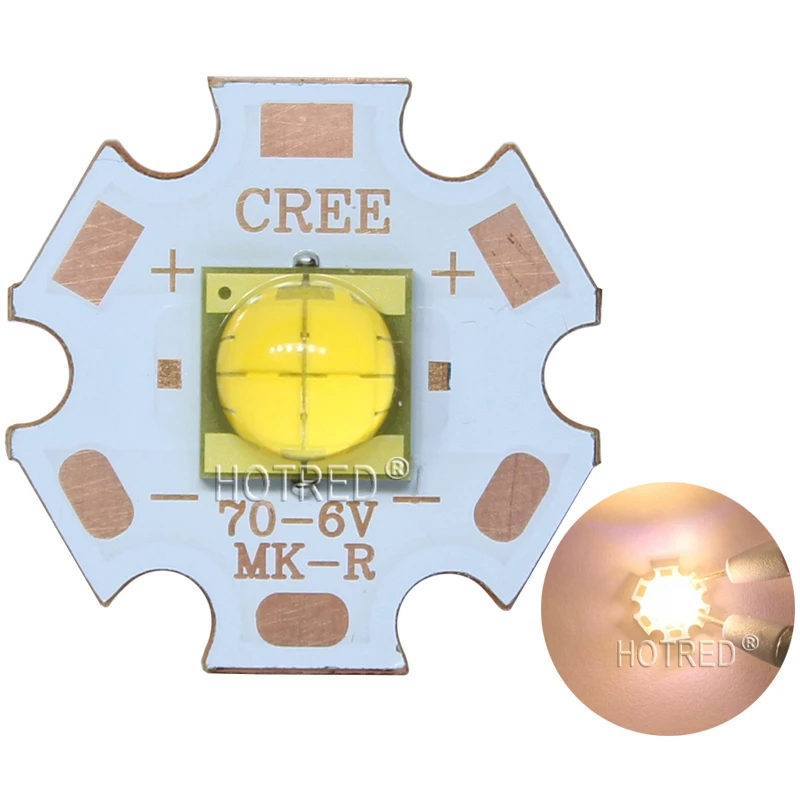 1-10 шт. ETI 7070 6 в 4 чипа 15 Вт светодиодный Диод-излучатель может заменить Cree MKR MCE XHP50 XHP70 холодный белый Светодиодный светильник с 20 мм медной печатной платой