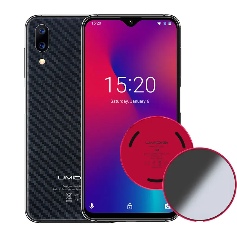 UMIDIGI One Max Global Bands 4 Гб 128 ГБ 6," полноэкранный смартфон Helio P23 4150 мАч NFC Беспроводное зарядное устройство для лица ID 18 Вт - Цвет: Add Q1 Carbon Fiber