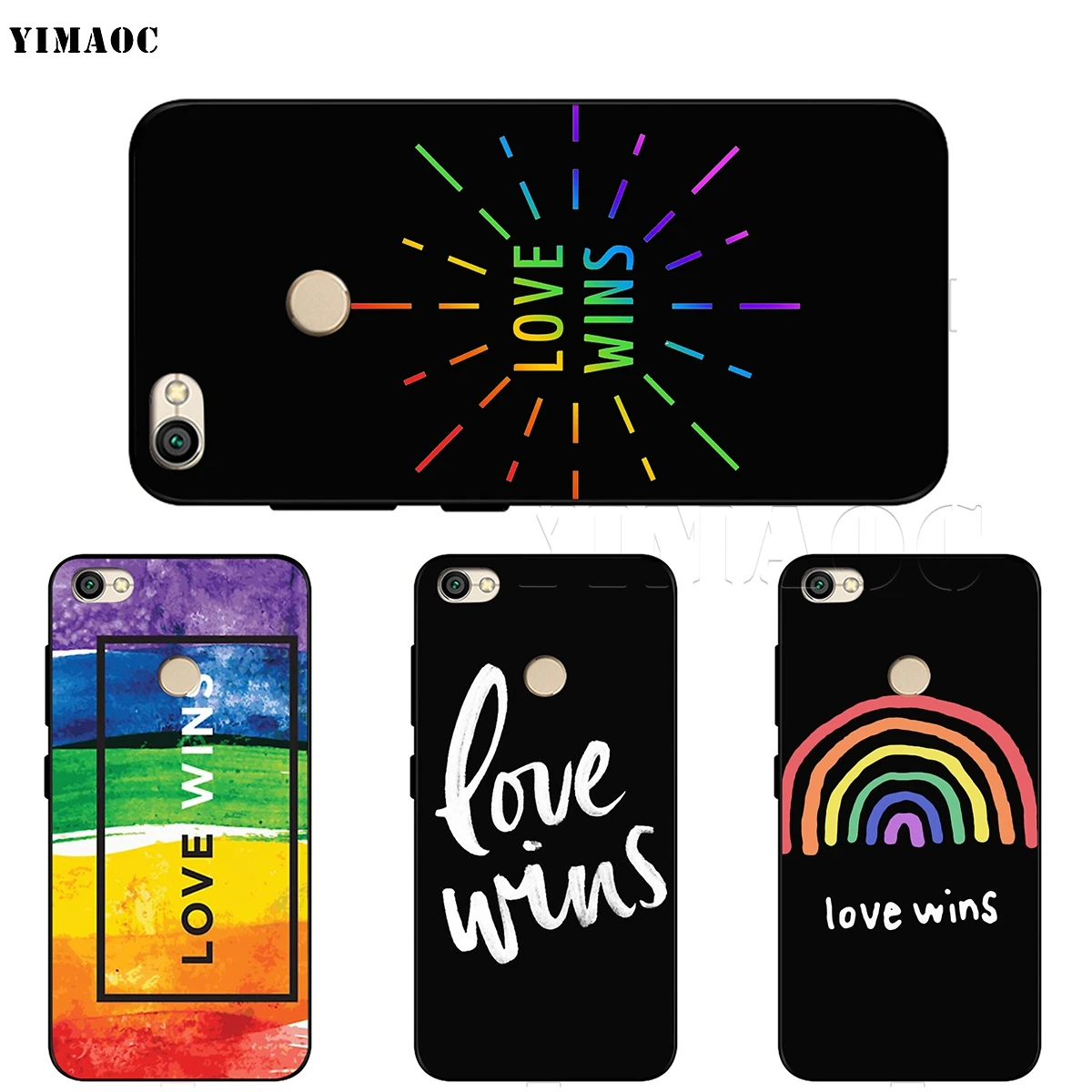 Силиконовый чехол YIMAOC LGBT Love Wins для Xiaomi Redmi Note 4 4x 4a 5 5a 6 8 Pro Prime Plus|Бамперы| |