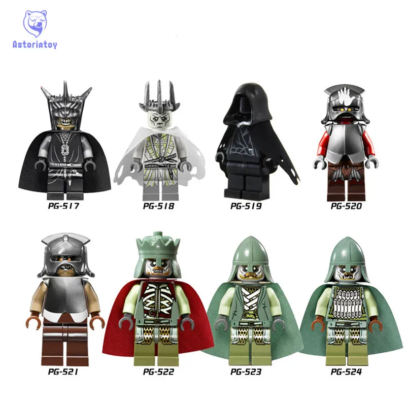 

The Hobbit Lord of the Rings RingWraith King Mordor Orc Uruk Hai Captain Guard Building Blocks Children Toys PG8036