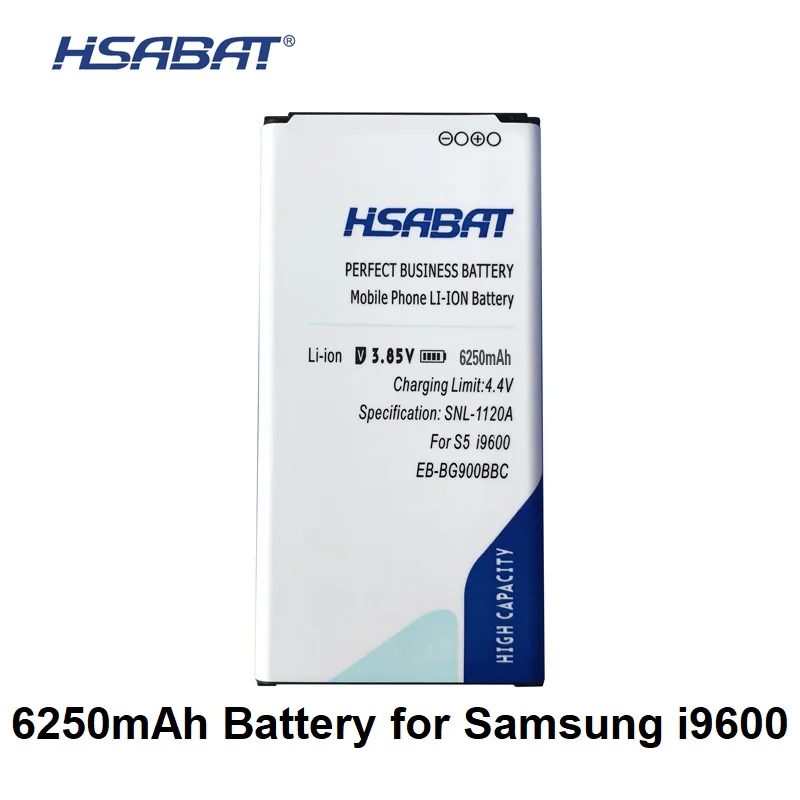 

100% Original HSABAT 6250mAh EB-BG900BBC For Samsung Galaxy S5 Battery i9600 i9602 i9605 G900F G900T G9008 G9009D G9006W G900