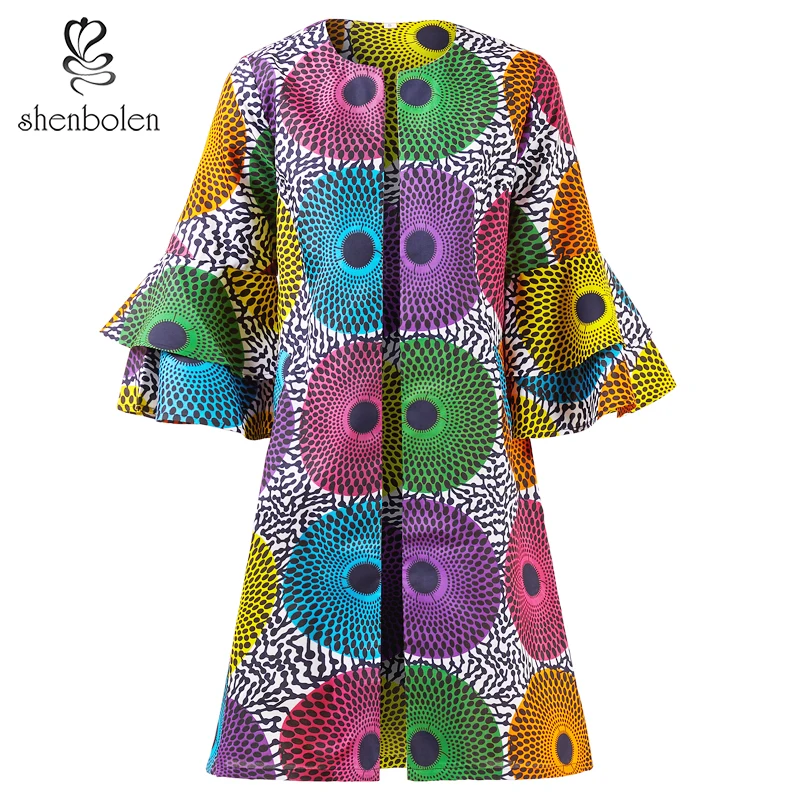  African clothes for Women african Fashion jacket ankara print high quality Long coat african print 