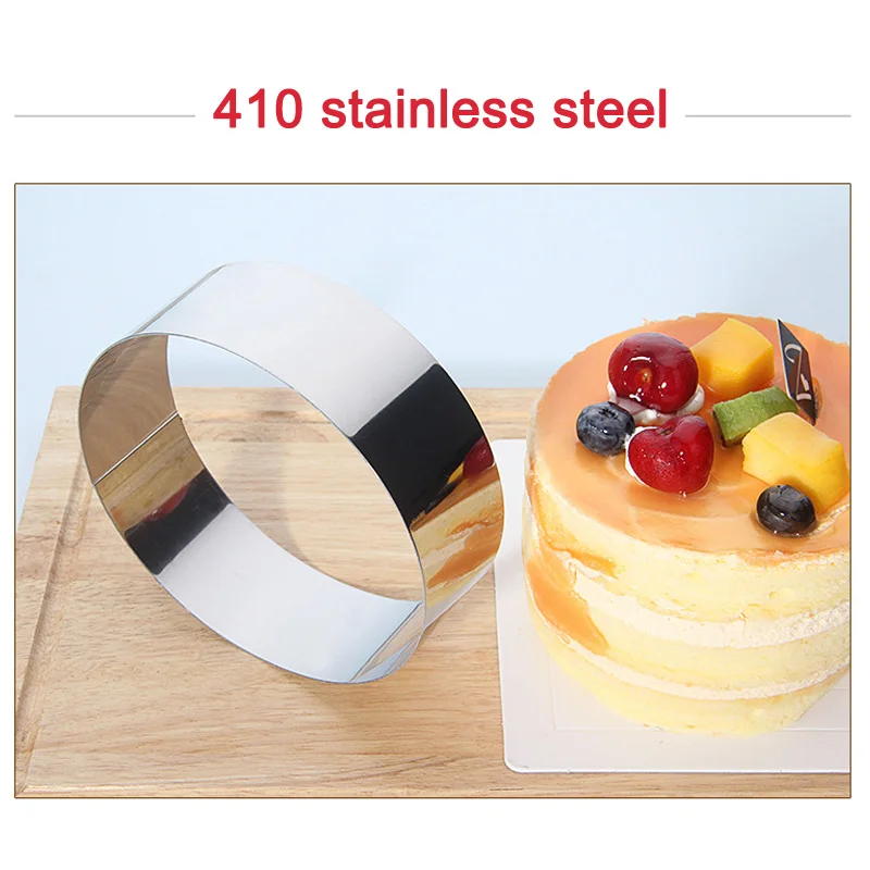

6Pcs Round Circle Moulds Stainless Steel Baking Biscuits Making Cakes DIY Molds Set WXV Sale