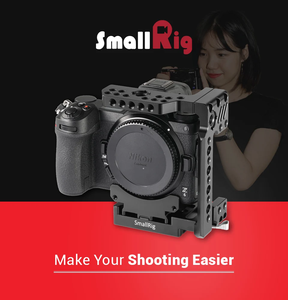 SmallRig Z6 Камера клетка Quick Release Половина Клетка для Nikon Z6 и Nikon Z7 особенность со встроенным Manfrotto 501 QR пластина 2262