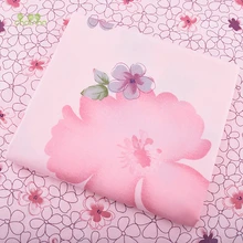 Chainho, розовый с цветочным принтом твиловая, хлопковая ткань, для DIY лоскутное шитье/ткани ребенка и детей/лист, подушка материал, половина метра