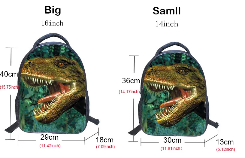 OUTNICE HD персонаж динозавра аниме мультфильм мальчиков детская школьная сумка 3D печать начальной школы студентов 1-3 класса школьный рюкзак