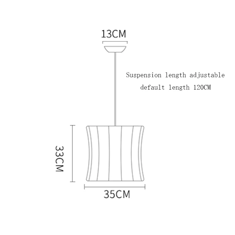 Современный Шелковый канделлер лестница датский обеденный зал бар магазин одежды подвесной светильник фонарь абажур Ресторан татами блеск - Цвет корпуса: E 35CM