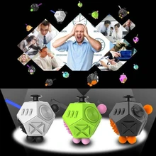 12-Side Sided Fidget Cube Desk Novelty Toy Stress Anxiety Relief Focus Puzzle For Girl Boys Adult Kid Gifts
