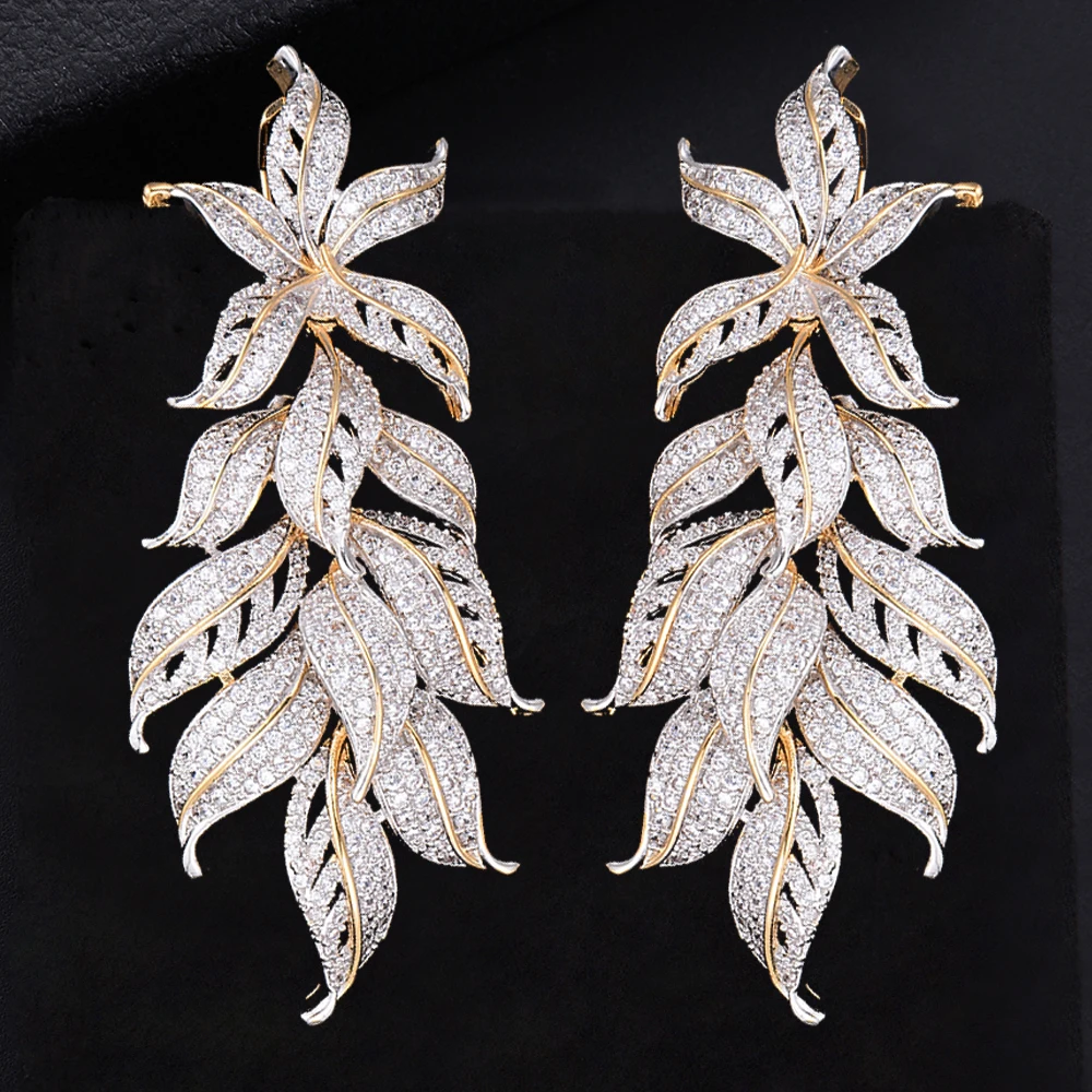 

missvikki European Style Big Tree Pendant Earring Jewelery for Women Fashion Wedding Appointment Bijoux Gift for Christmas