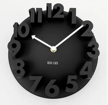 

Hot sale 3D Dimensional relief fashion digital clock wall clocks for Home Decoration Watch Bell