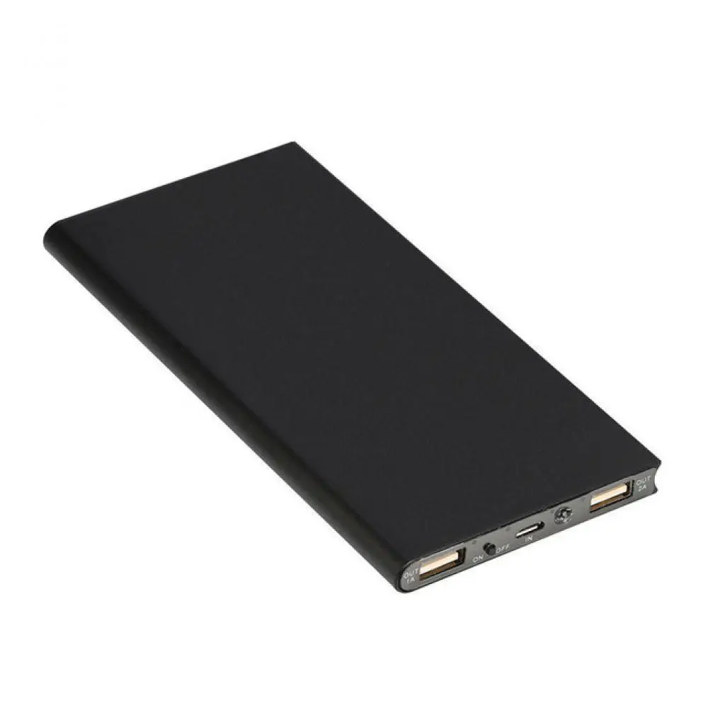 Зарядное устройство X Мощность bank 8 USB Примечание телефон ультратонкий 20000 мАч портативный для bank 7 Внешний батарея - Цвет: Черный
