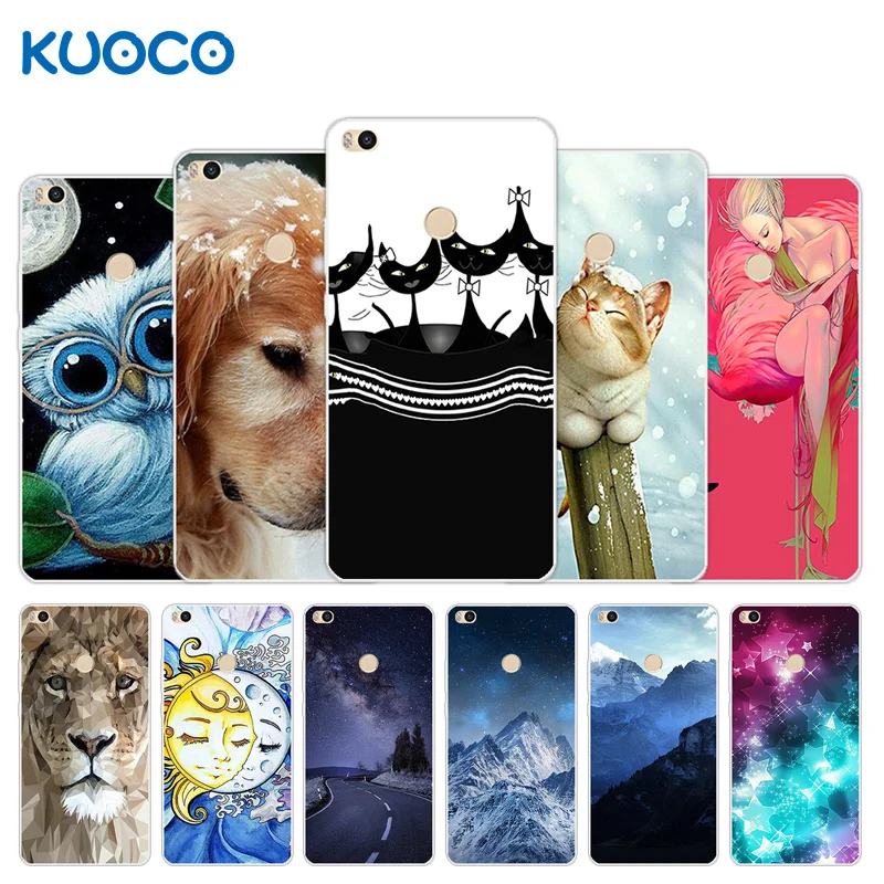 TPU Soft for Coque Xiaomi Mi Max2 Cases Mobile Phone Back Cover Scenery Design Silicon Case 6.44 inch | Мобильные телефоны и