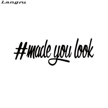 

Langru New Product For Made You Look Car Styling Girl Sticker Funny Car Truck Window Vinyl Decal JDM