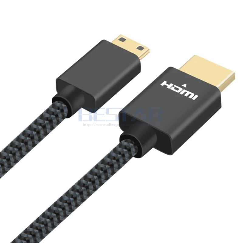 Мини-hdmi 2,0 кабель мини-hdmi в HDMI 2,0 кабель HDMI V2.0 4k 3D HD кабель 1,2 м 2 м 3 м серебристо-серый красный для HD ТВ камеры планшета ТВ