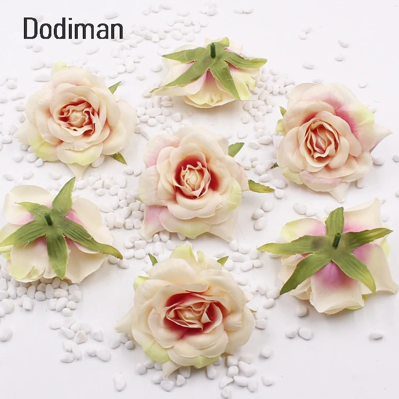 

New DIY simulation rose curling flower head garland hair clips shoes hat brooch wedding flower wall decoration flower 1lot