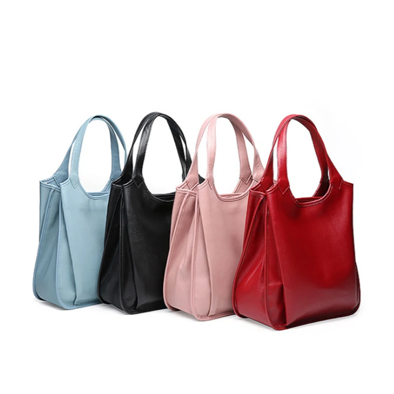 

100% Genuine leather women bag fashion Solid color shoulder Messenger bag casual large capacity handbag wings bag