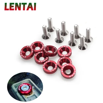 

LENTAI 10Pcs Car modified screw gaskets Colorful styling For Toyota c-hr Corolla RAV4 Honda Accord Civic Fit CRV Nissan Qashqai