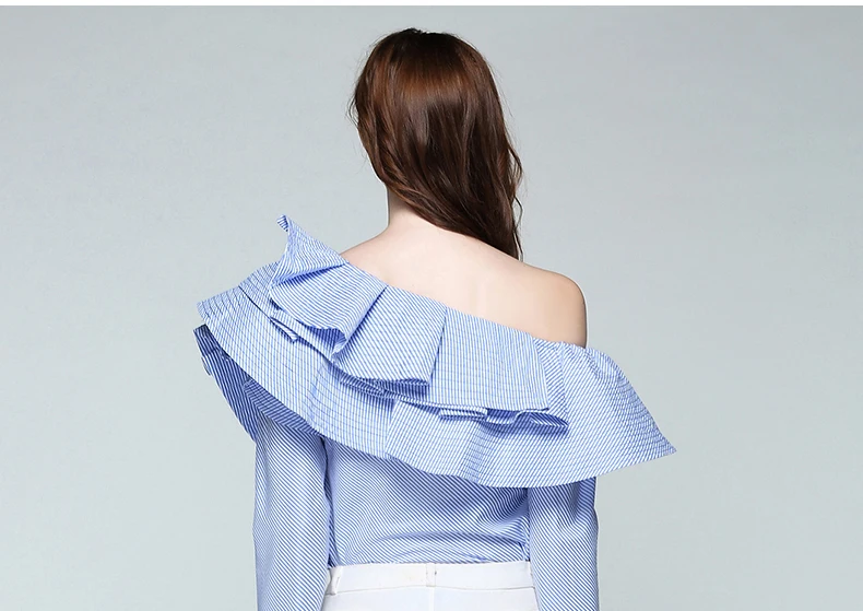  Long Sleeve Blusas Sexy Strapless  (13)