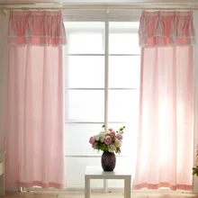 Eco friendly New finished Cotton fiber pink font b curtains b font for princess room with