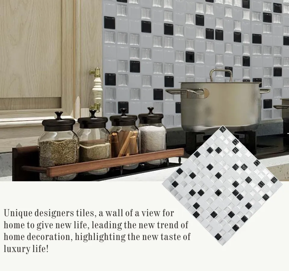 3D белая Серая Мраморная мозаичная плитка, самоклеящаяся наклейка на стену, кухонный фартук, сделай сам, ванная комната, домашний декор, обои