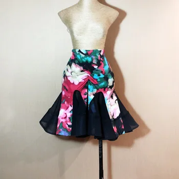 

Latin Dance Skirt Female Adult Practice Clothes Latin Competition Dresses Women/Ladies Rumba/Tango Performance Costume DQL1464