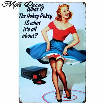 

[ Mike86 ] Hokey pokey Pin-up Girl Metal Plaque Craft PUB Wall art Painting Sign Bar Decor AA-145 Mix order 20*30 CM
