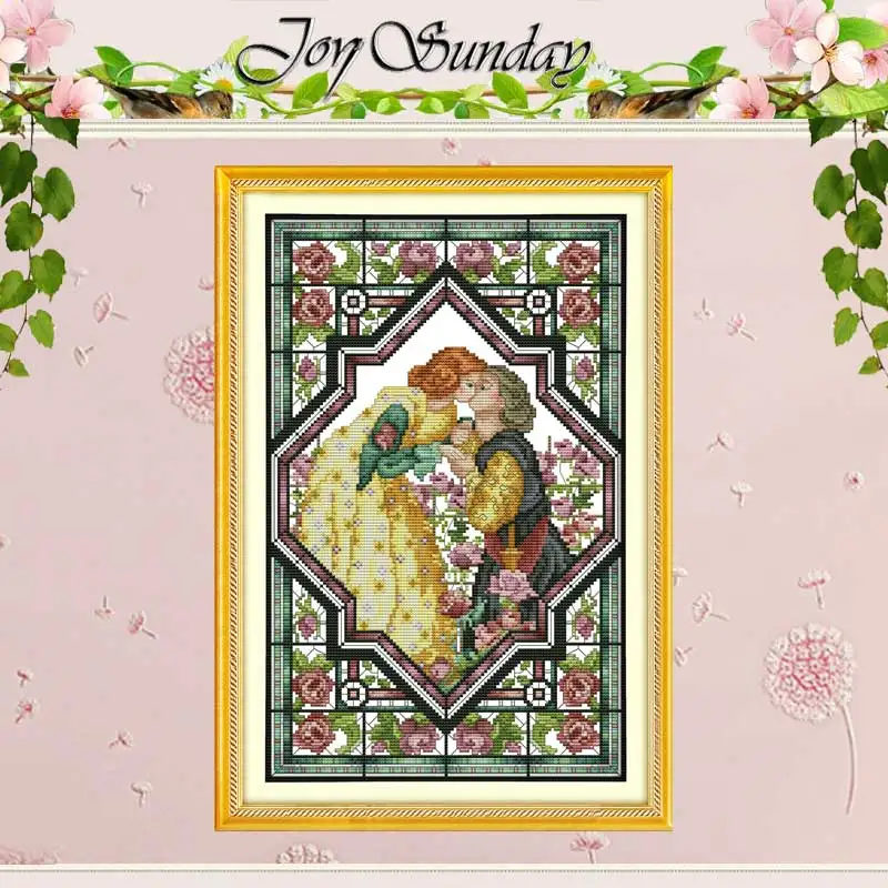 Lovers in the Rose Garden counted Cross Stitch 11CT 14CT Cross Stitch