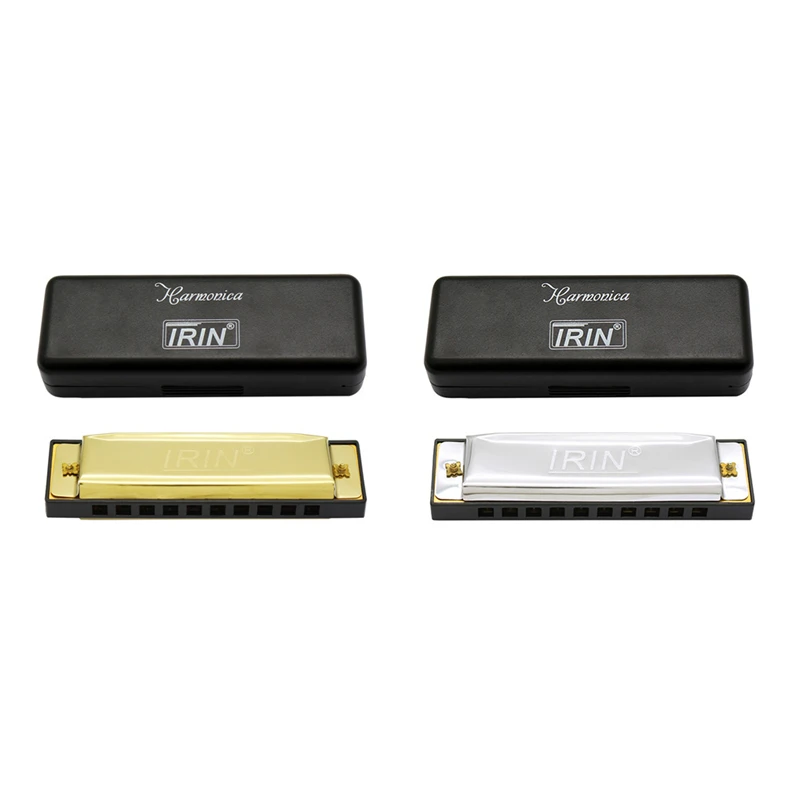 

IRIN Bruce Harmonica 10-hole 20-tone C key Diatonic Scale Harmonica Professional Resin Chrome Gold Silver Mouth Organ Instrument