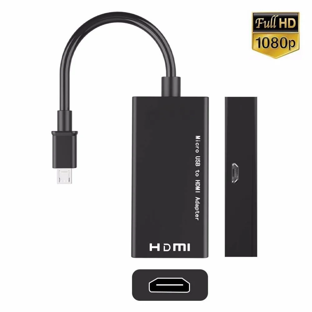 

Zcxvzcx Micro USB to HDMI Male to Female High Speed HDTV Converter Adapter Cable for Phone for for Samsung Galaxy S3 S4 S5 HTC