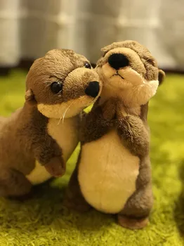 18cm Standing River Plush Toys Mini Size Real Life Otter