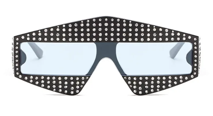 CCSPACE Подиумные шоу квадратные G Солнцезащитные очки 400 шт блестящие стразы оправа для мужчин и женщин Брендовые очки Дизайнерские Модные оттенки 45495