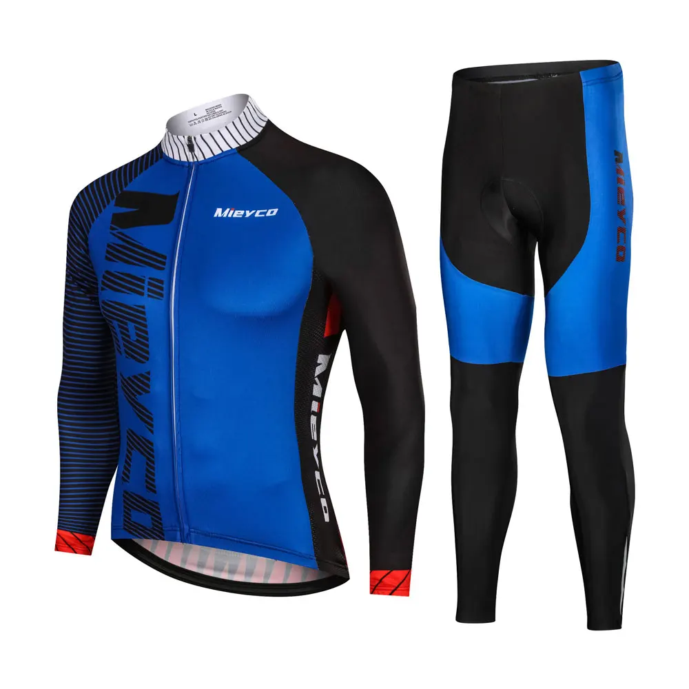Осень велосипед спортивный Джерси Велоспорт с длинным рукавом рубашка брюки костюм Pro команда горный велосипед гоночный Одежда MTB Одежда