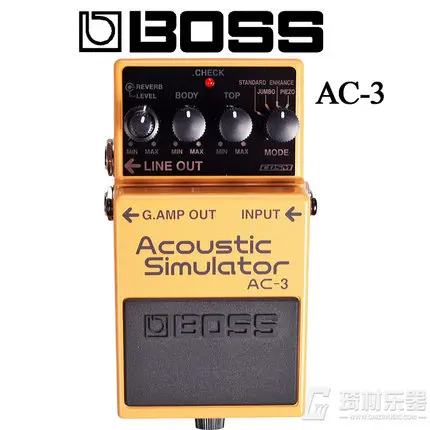 Boss Audio AC-3 Acoustic Simulator Pedal, Acoustic Guitar Modeling Pedal  for Electric Guitars with Free Bonus Pedal Case