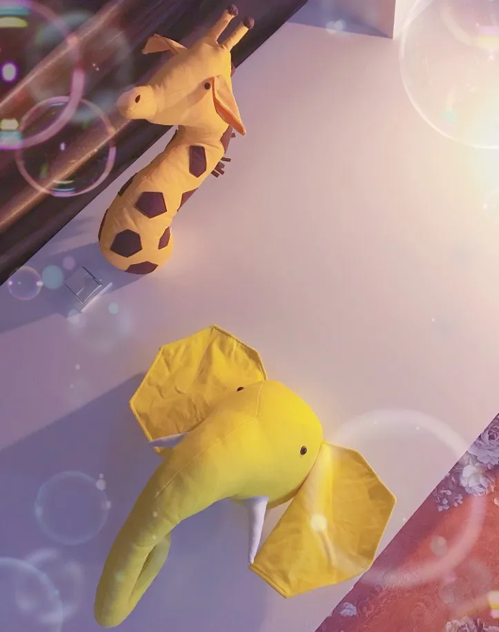 Имитация 3D головы полярного медведя плюшевый медведь животное детская комната