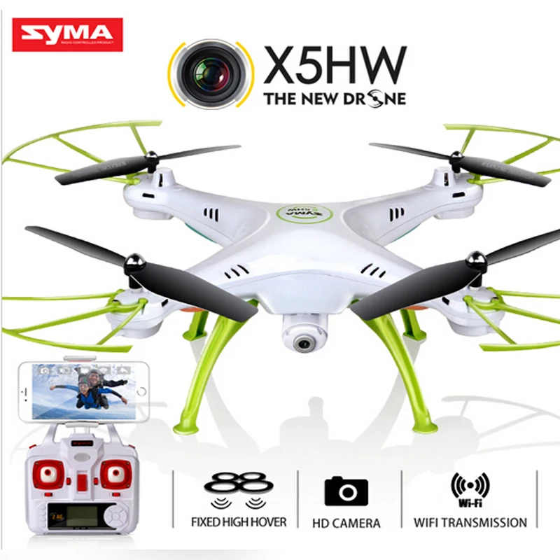 

Original Syma X5HW (X5SW Upgrade) racing selfie Dron FPV Quadrocopter drone with Camera HD 2.4G 4CH RC Helicopter wifi USB Toy