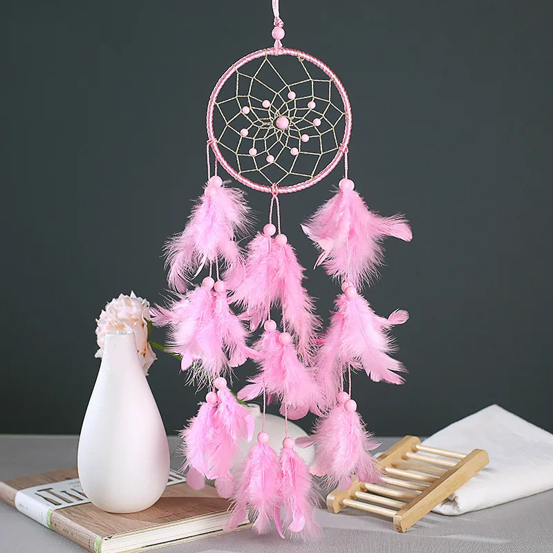 

Indiana Retro Life Tree Feather Dream Catcher Colorful Wind Chimes Hanging Dreamcatcher Party Home Decoration Girl Room Gifts