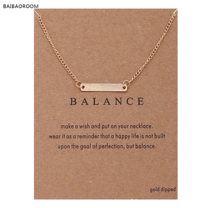 Hot Sale Sparkling Horizontal bar Pendant necklace gold plated Clavicle Chains Statement Necklace Women Jewelry(Has card)