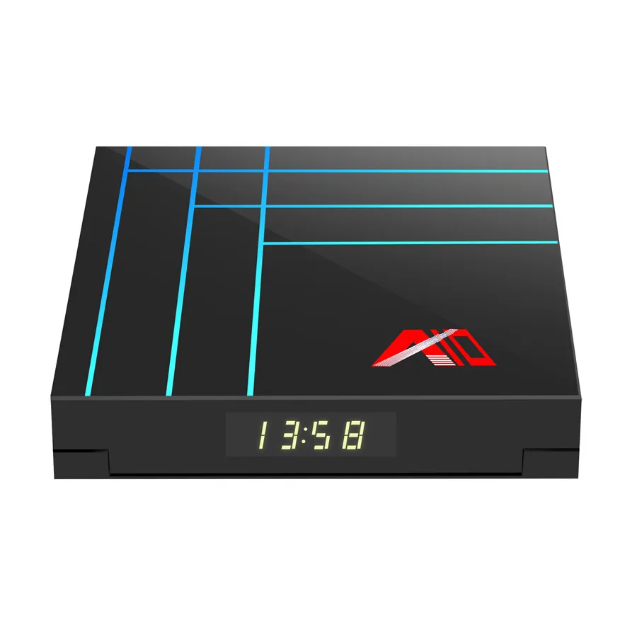 4 k Smart Tv Box Android 9,0 4 GB 64 GB A10 android tv set top box RK3318 4 K Wifi Netflix медиаплеер Android Box 9,0