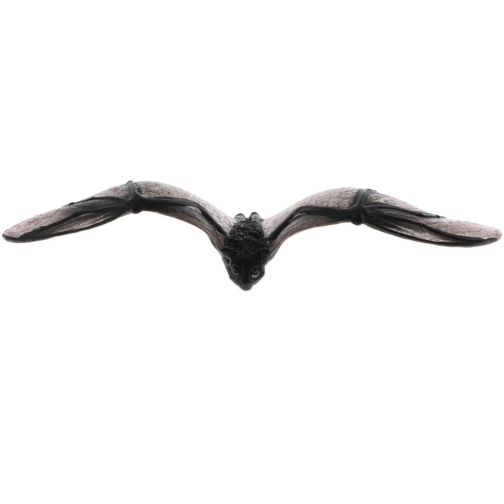 Realistic Jungle Bat Toy Animals Action Figure Playset, Kids Toddler Nature Plastic Toys Home Decor Black