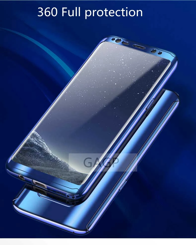 360 Полный зеркальный чехол для Galaxy S8 Plus s8Plus s9plus note8 9 тонкий жесткий чехол для задней крышки для samsung Galaxy S8 S8 Plus чехол s