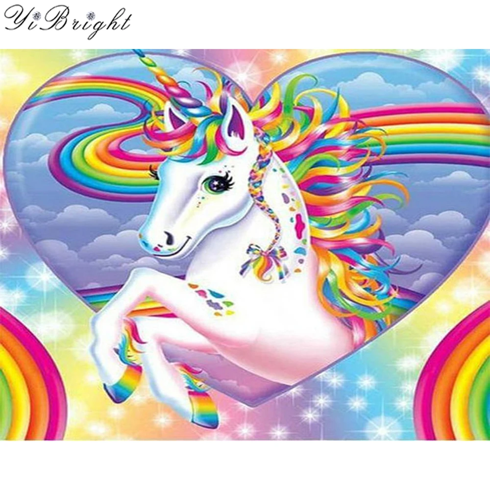 

Full Square/Round Drill 5D DIY Diamond Painting "unicorn" 3D Embroidery Cross Stitch Mosaic,Picture of Rhinestone Decor Gift