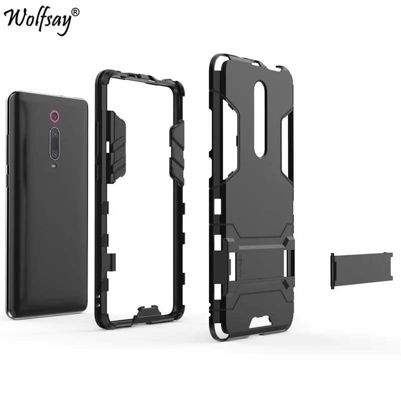 Cover Xiaomi Mi 9T Case 6.39" Shockproof Hybrid Stand Silicone Armor Back Case For Xiaomi Mi 9T Cover Case on Xiaomi Mi9T Mi 9 T