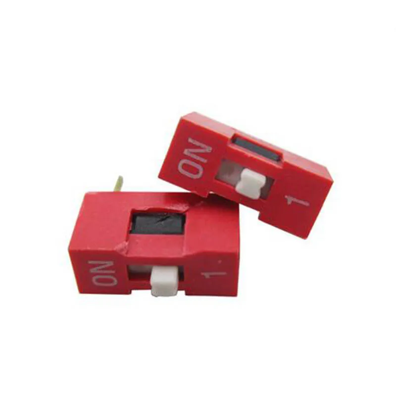 

10pcs 2.54mm dial switch 2 pins switch red gold plated switch on-off switch for hifi equipment