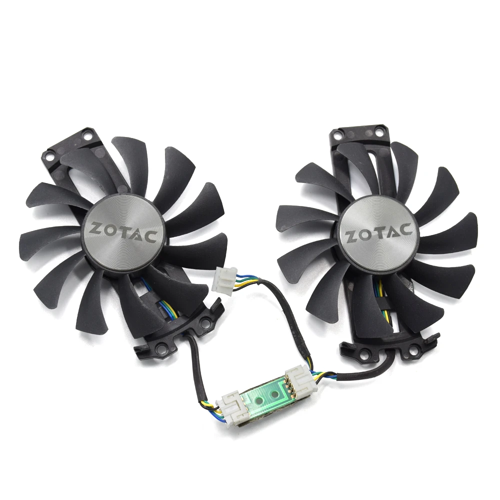 inRobert 75mm GA81S2U Dual Cooler Fan Video Card Fan Replacement for ZOTAC Graphics Card inRobert 75mm GA81S2U Dual Cooler Fan Video Card Fan Replacement for ZOTAC Graphics Card