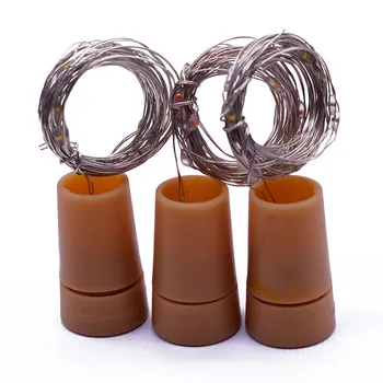 

2M 20LED Silver Wire Fairy Garland Bottle Stopper For Glass Craft LED String Light Wedding Christmas New Year Holiday Decoration