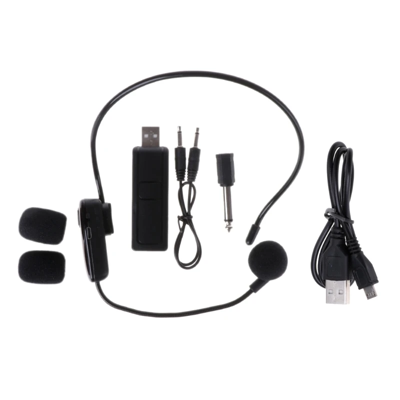 UHF USB беспроводной головной износ микрофон конденсаторный микрофон для динамика громкий динамик